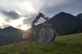 Bagger von Erdbewegung Dagn