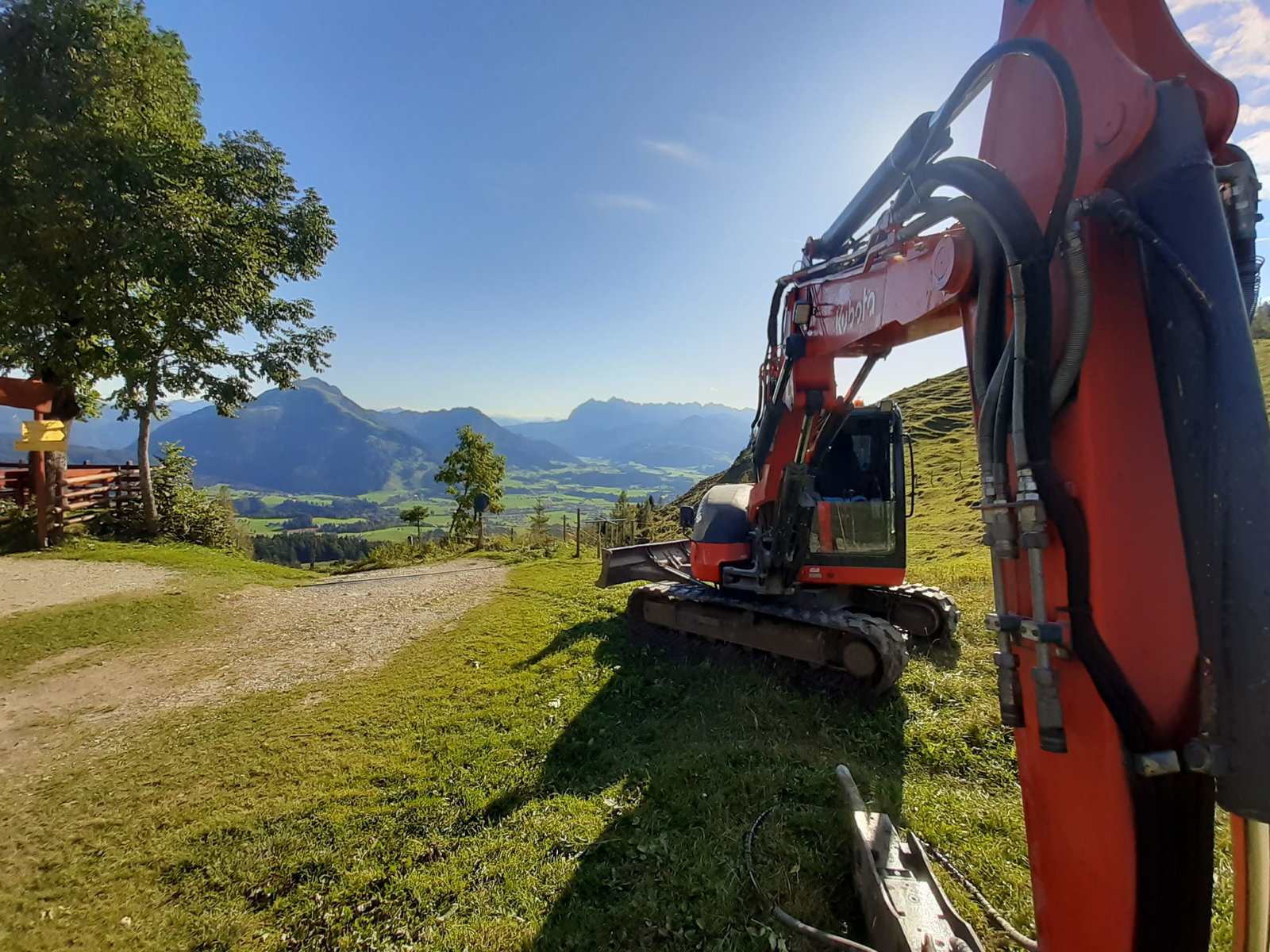 Baggerarbeiten im Freien